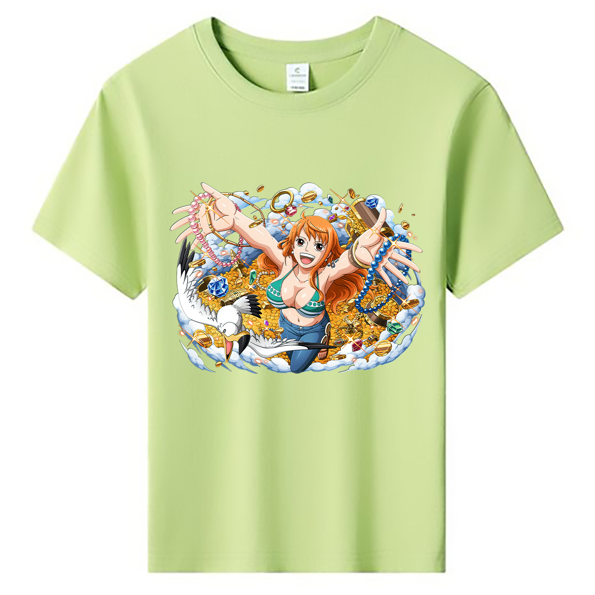 （画像用） ワンピース ナミ ONE PIECE Nami 綿100％キッズTシャツ（フロントプリント）